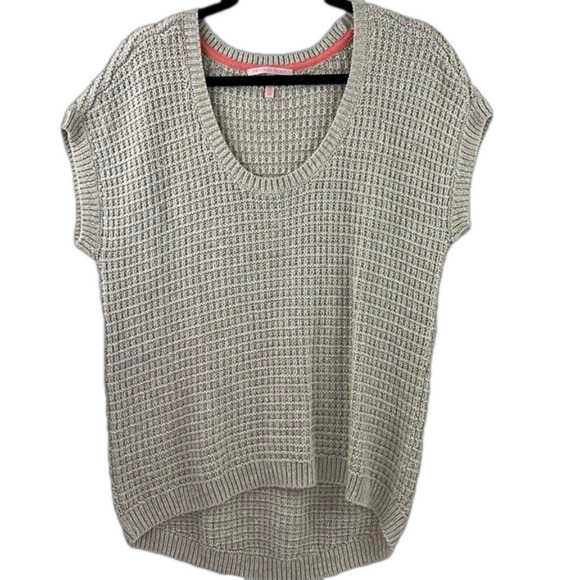 Victoria's Secret Women's V-Neck Sleeveless Open Knit Hi-Lo Sweater - Picture 1 of 7